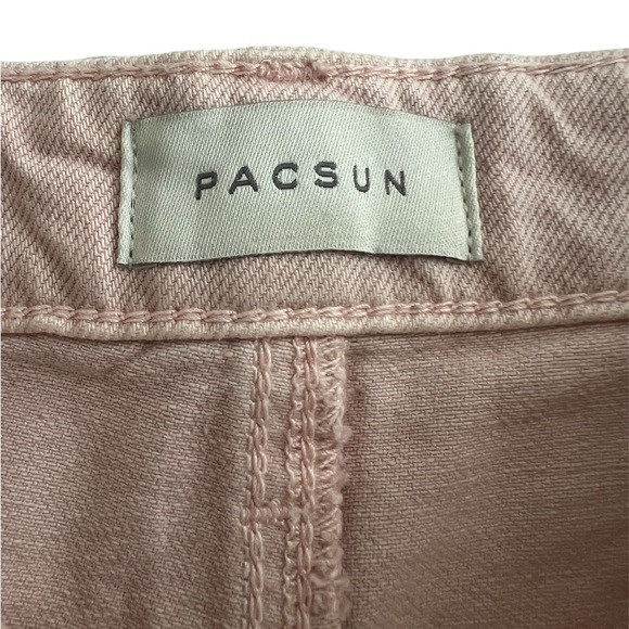 EUC PacSun Pink High Waisted Denim Festival Shorts - Picture 6 of 11